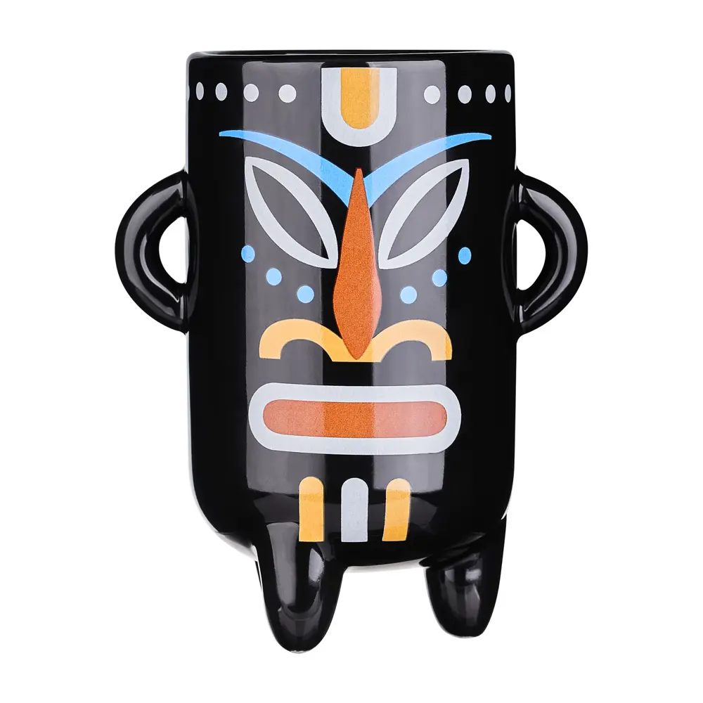 Стакан для зубных щеток Moroshka Bantu керамика цвет черный STLM-2155078 - Вид №2