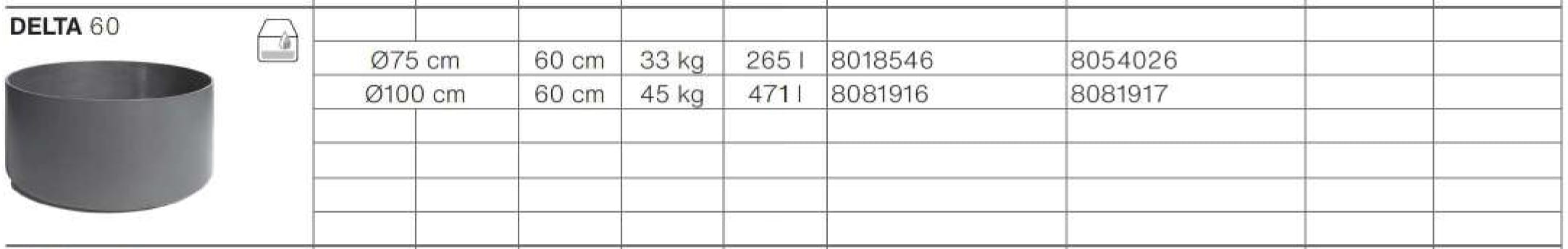 Бетонный низкий садовый горшок SWISSPEARL Softline ARCH-00078147 - Вид №1