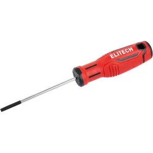 Отвертка прямая Elitech 211101 SL3x75 мм с магнитным наконечником 89407127