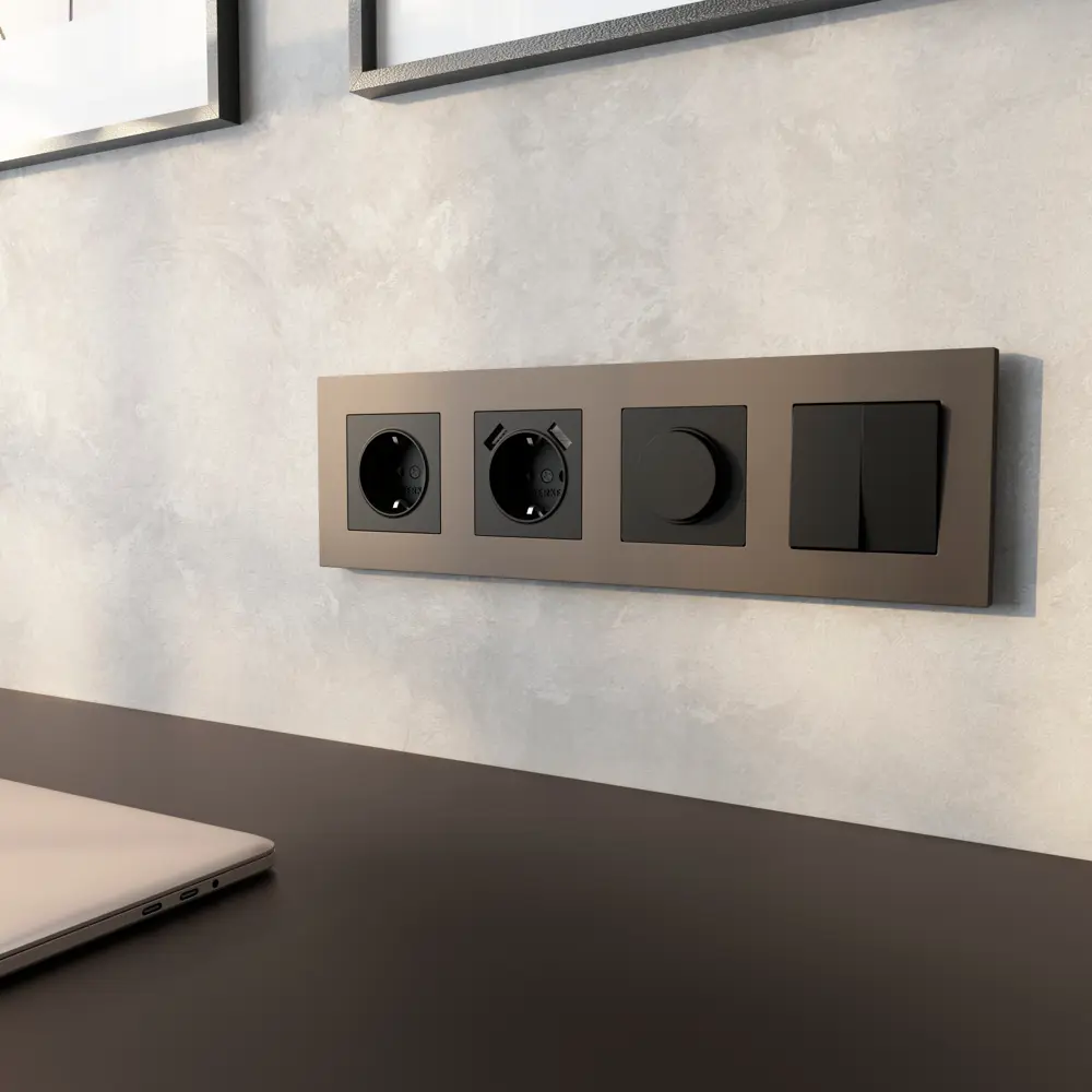 Диммер встраиваемый Werkel 600 Вт цвет черный Встраиваемые механизмы STLM-2145403 - Вид №1