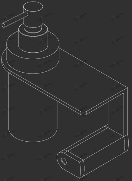 Ceadesign Полка с дозатором delrin® Lutezia -accessori Ltz 111