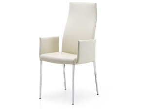 Кожаный стул с подлокотниками