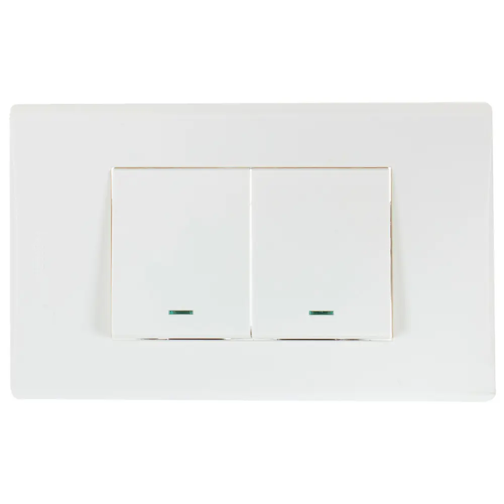 Переключатель Legrand Anam Zunis, 2 клавиши, с подсветкой, цвет бежевый STLM-2028086 - Вид №1