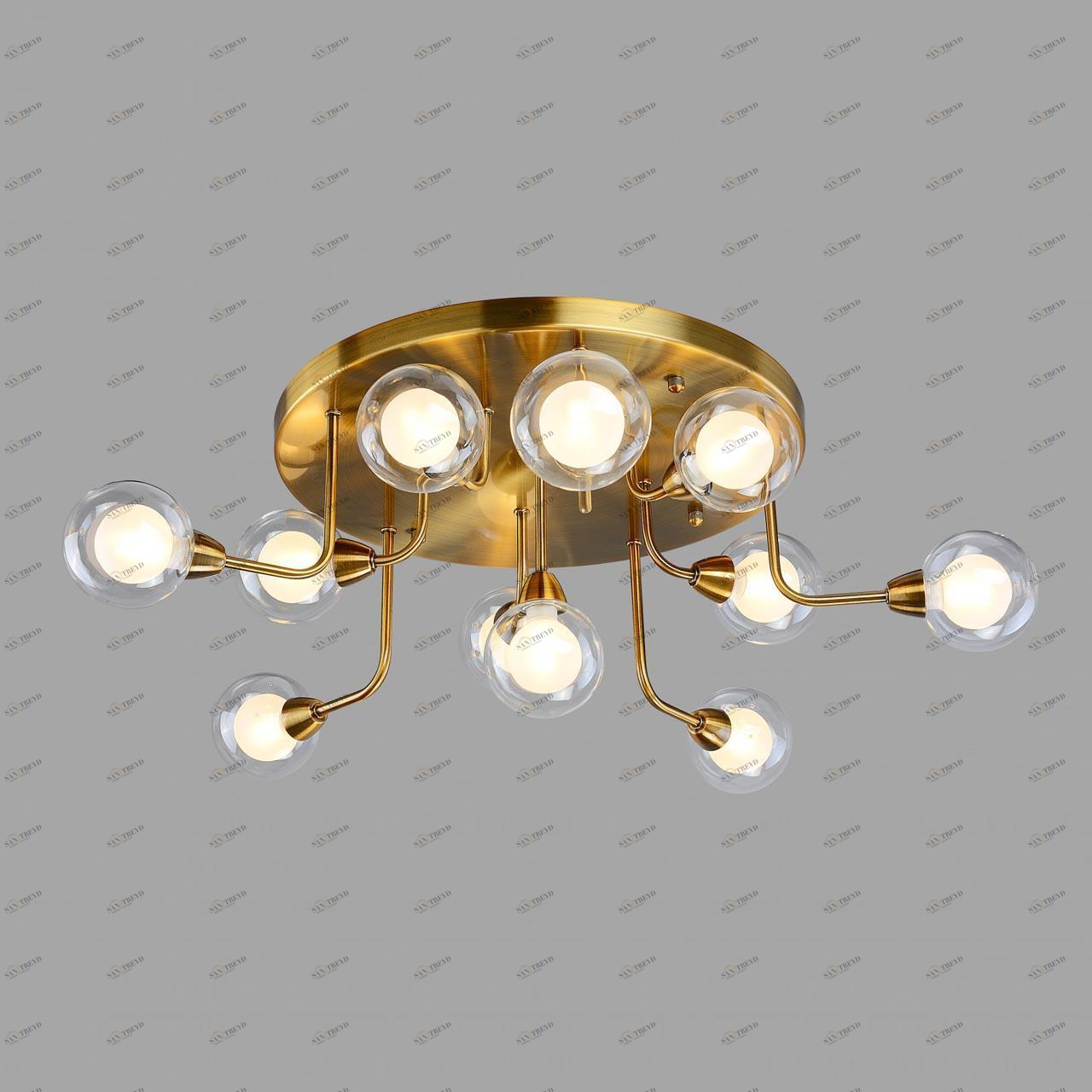 Потолочная люстра Divinare 3360/15 PL-11 DIVINARE ДИЗАЙНЕРСКИЕ 184511 Латунь 