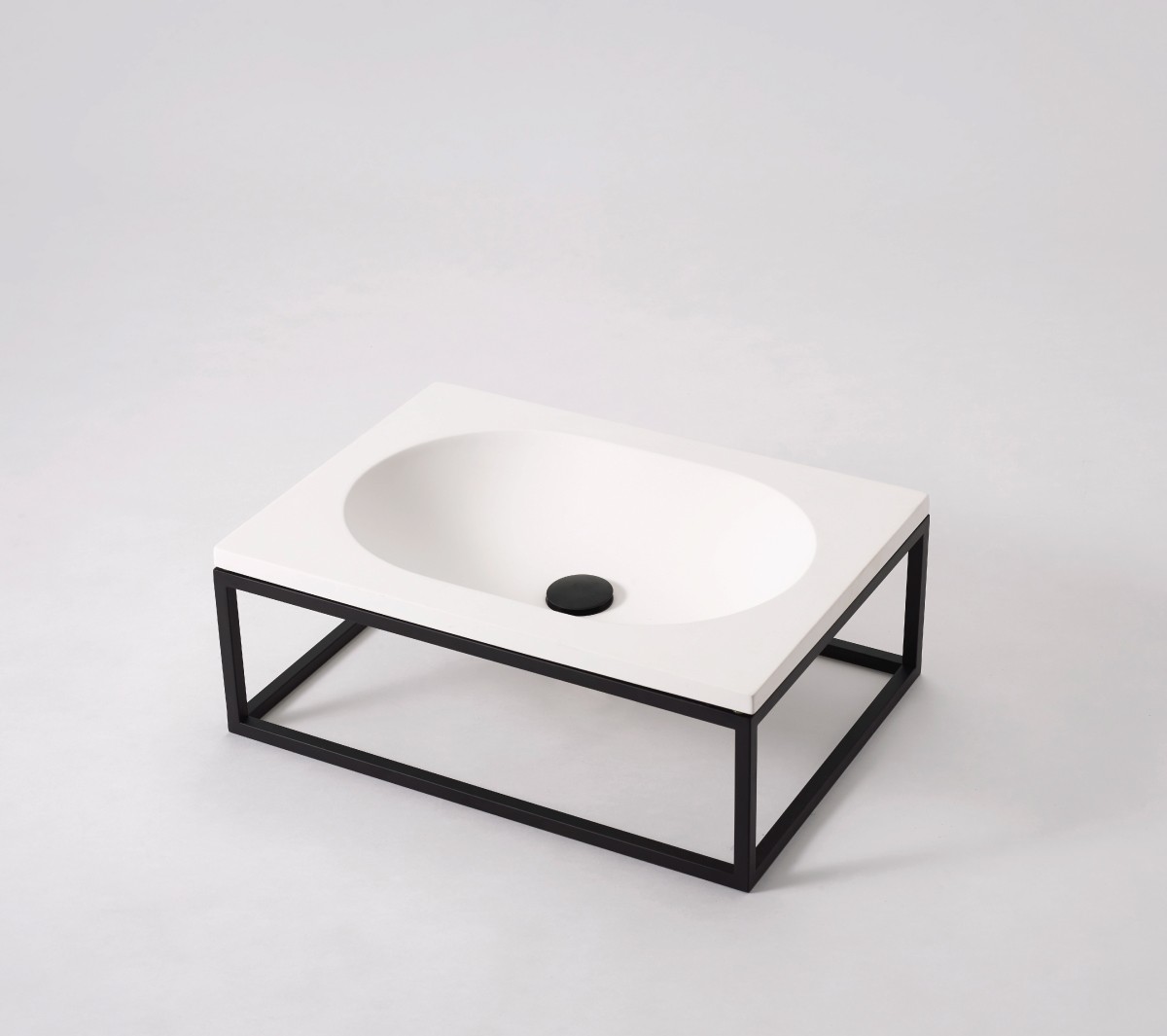 COMP-composizione gs1a Подвесная раковина настенная прямоугольная Ex.T Frame черная - Вид №1