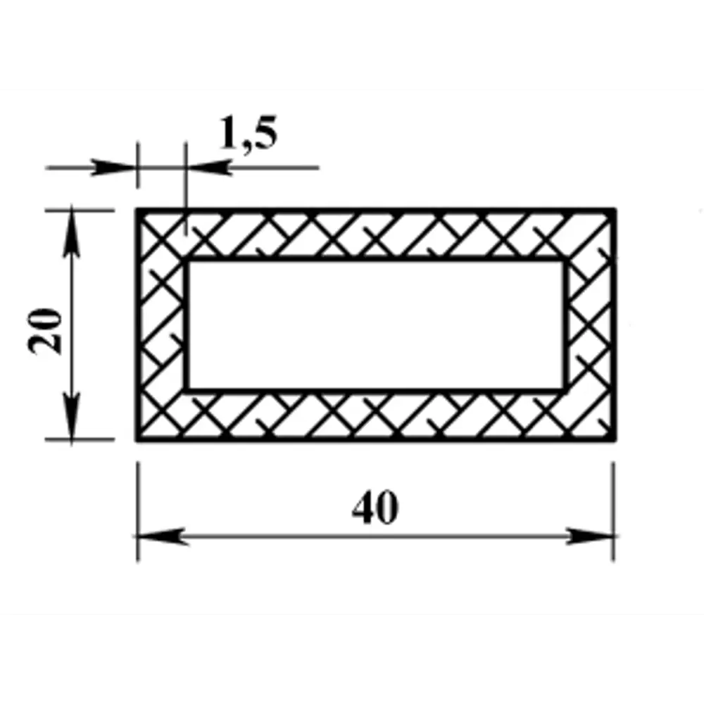 Алюминиевый профиль Santreyd 40×20 мм для конструкций и каркасов 12362244 STLM-0002015 - Вид №4
