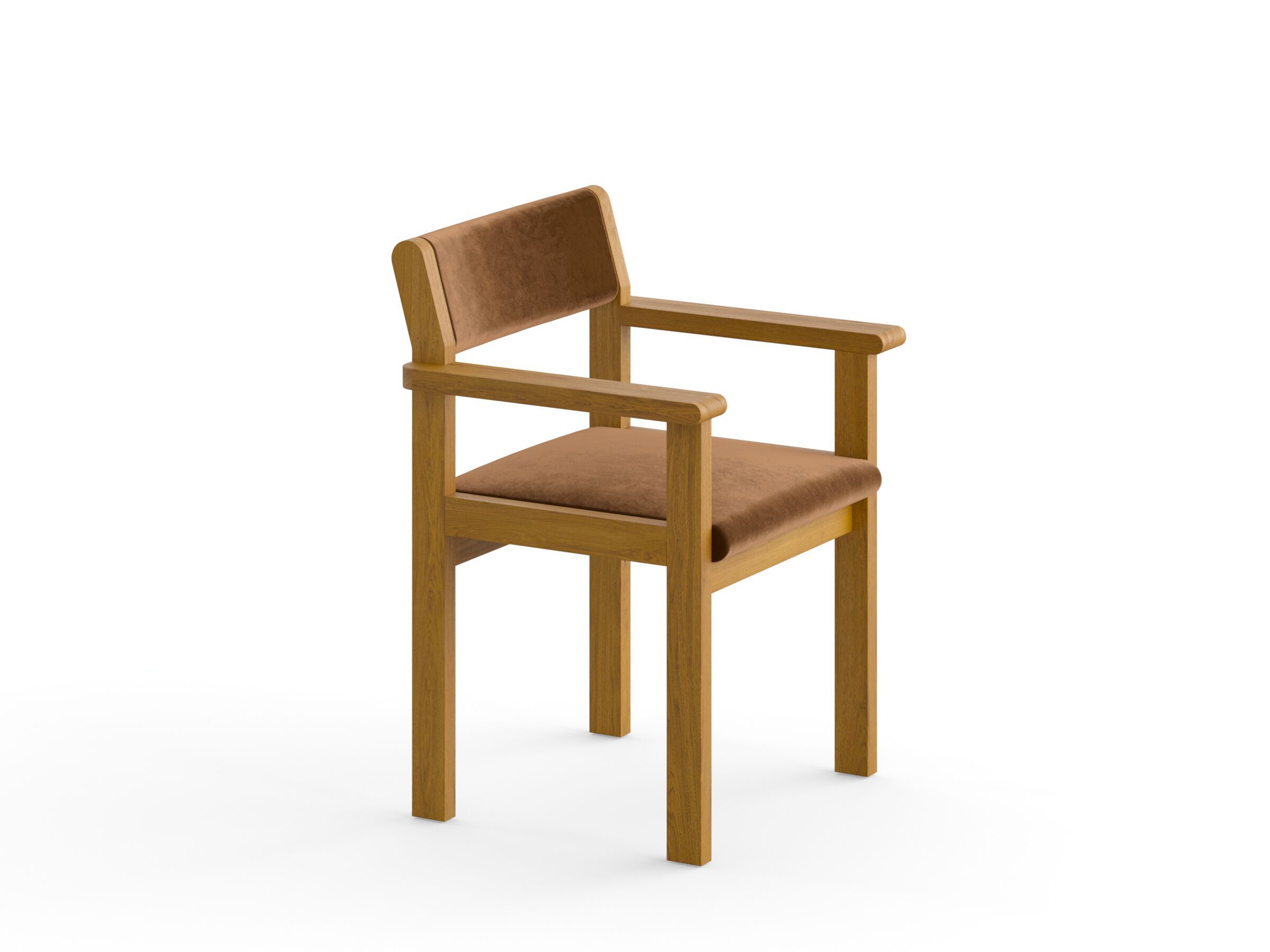 Мягкий стул из массива дерева с подлокотниками e15 ALDE ARCH-00041348