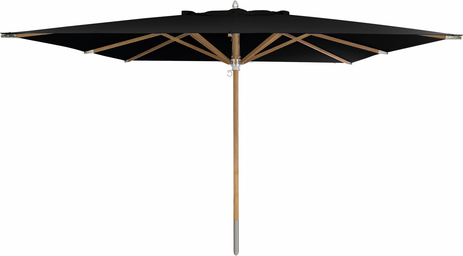 MNST1303 Зонтик teak центральный полюс teak 350x350 черный Manutti Umbrellas 
