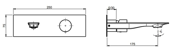 Однорычажный настенный смеситель для раковины без слива Rubinetterie Frattini Narciso S ARCH-00045233 - Вид №9