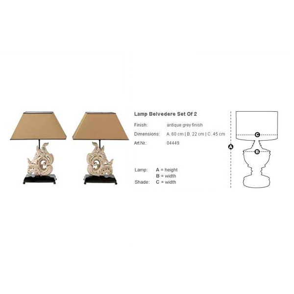 Настольная лампа 104449 от Eichholtz EICHHOLTZ ИНТЕРЬЕРНЫЕ 244589 Бежевый  - Вид №1