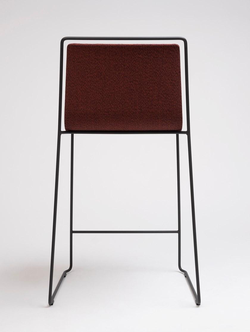 ONDARRETA Стул из высокой стали с сиденьем, обтянутым тканью Alo sun-id-1479200 - Вид №4