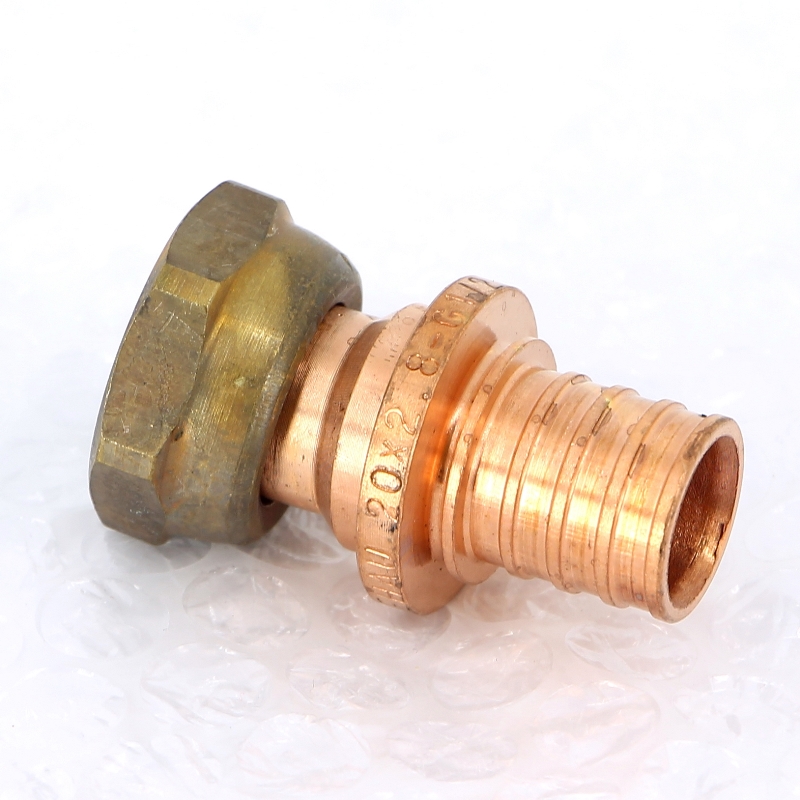 Муфта надвижная Rehau 20х1/2" RX+бронза с накидной гайкой 456337 - Вид №2