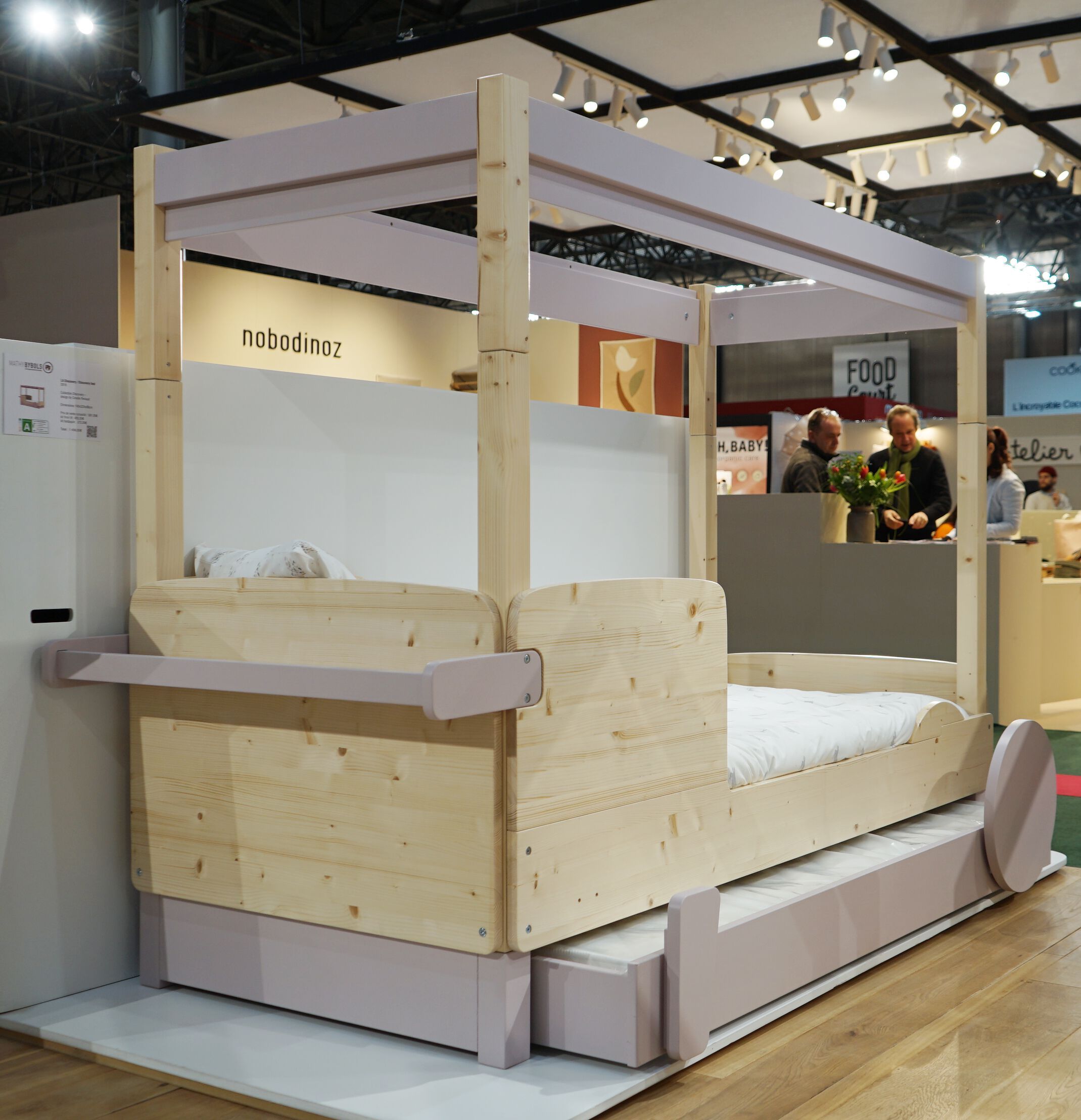 Деревянная выдвижная односпальная кровать с балдахином Mathy by Bols ARCH-00151317 - Вид №3