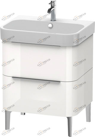 H2637202222 Тумбочка напольная Happy D.2 #H26372 625 x 480 мм Белый глянцевый декор Duravit