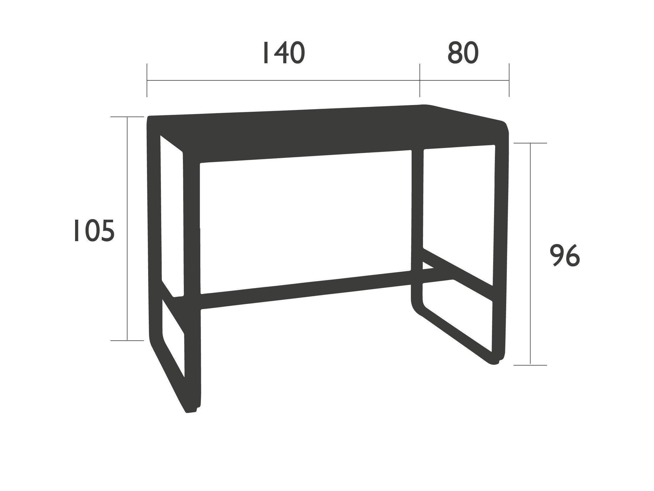 Высокий алюминиевый садовый стол Fermob Bellevie ARCH-00017112 - Вид №3
