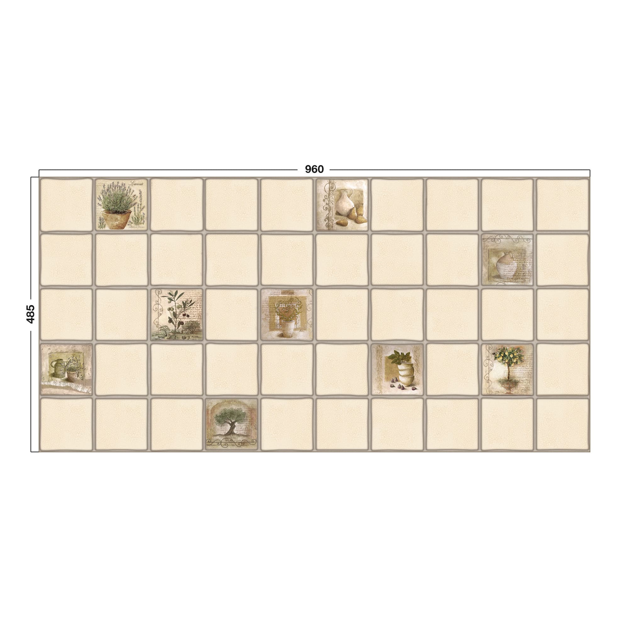 18496024 Панель ПВХ листовая 0.3 мм 960х485 мм Средиземноморье 0.47 м² Santreyd  - Вид №3