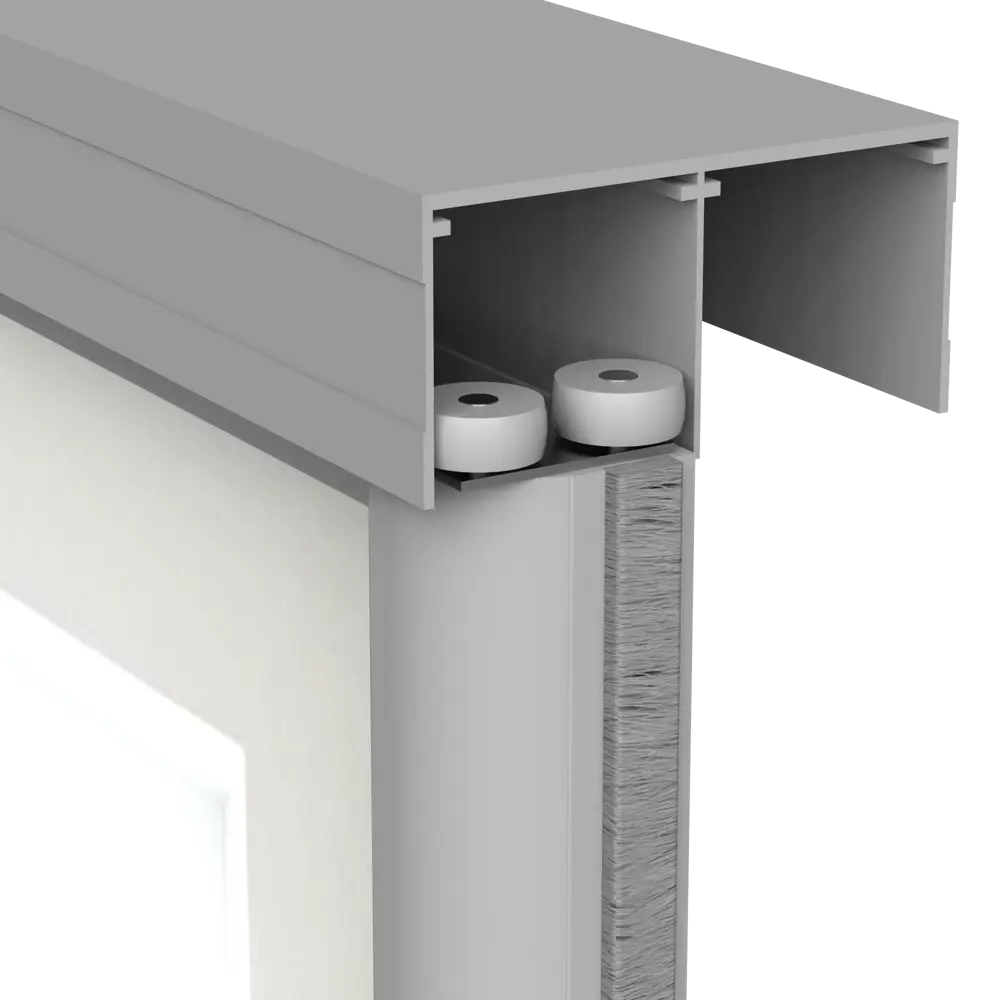 Дверь-купе KONSENSA 244.5x60.4 см с зеркалом профиль матовое серебро STLM-2045183 - Вид №3