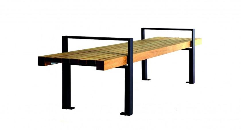 Euroform W Скамья из дерева с подлокотниками без спинки sun-id-1372279 - Вид №1