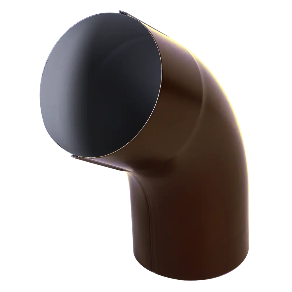 Колено трубы 55° D90 мм цвет коричневый ВЕГА STLM-2116372