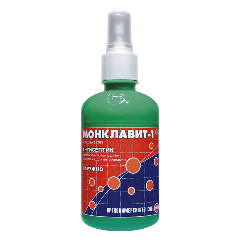 Т00009548 Антисептик МОНКЛАВИТ-1 спрей 130мл Оргполимерсинтез 