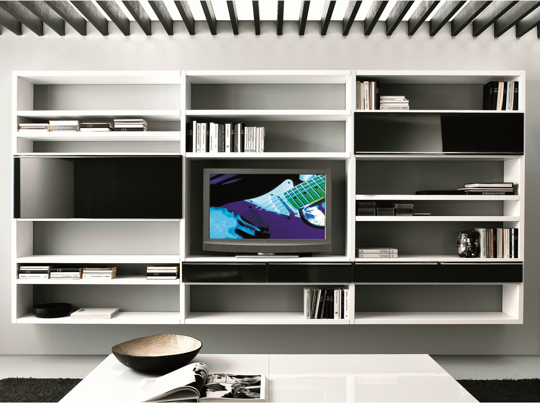 Подвесная секционная Книжная полка с ящиками MisuraEmme CROSSING ARCH-00083385 - Вид №1