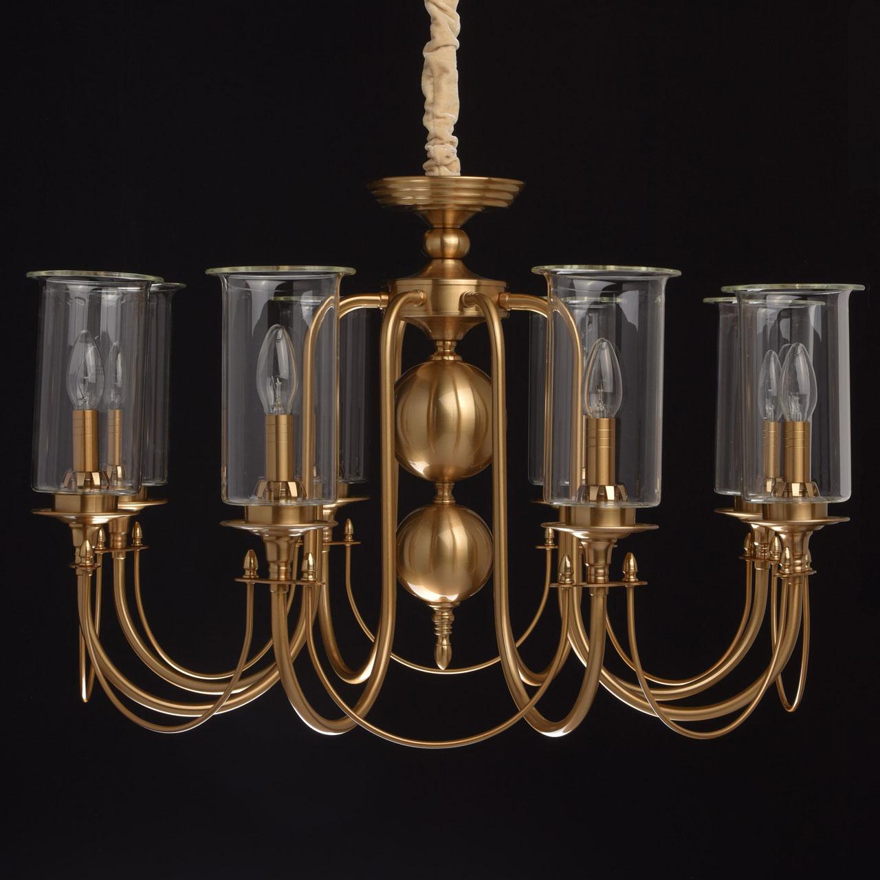 Подвесная люстра MW-Light Аманда 8 481012708 MW-LIGHT ДИЗАЙНЕРСКИЕ, АМАНДА 186705 Латунь  - Вид №3