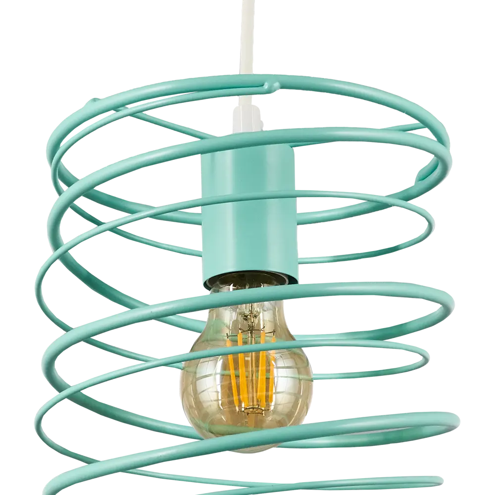 Подвесной светильник Vitaluce Торнадо 1 лампа 3м² Е27 цвет мятный STLM-2144726 - Вид №6