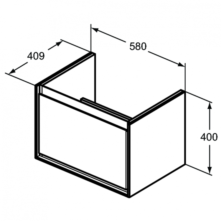E0847PS Тумба для раковины 65 см Ideal Standard CONNECT AIR - Вид №1