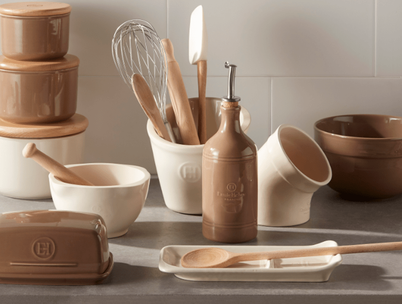 Стакан керамический для кухонных предметов и аксессуаров кремовый Emile Henry EMILE HENRY  00-3951977 Бежевый  - Вид №1