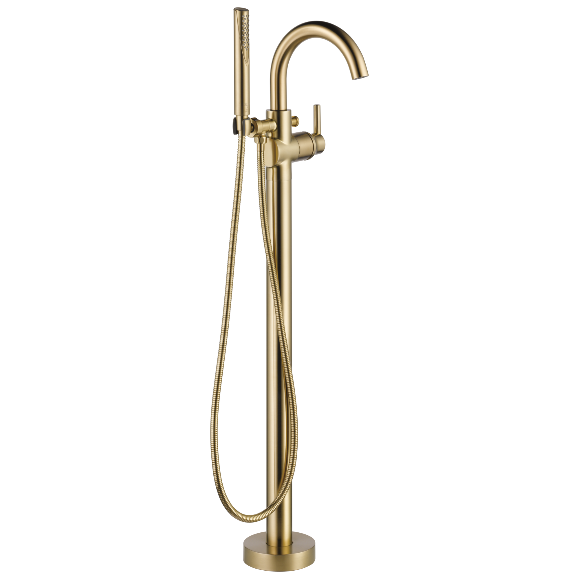 T4759-CZFL Напольная накладка для ванны с одной ручкой и ручным душем Delta Faucet Delta Шампанское бронза