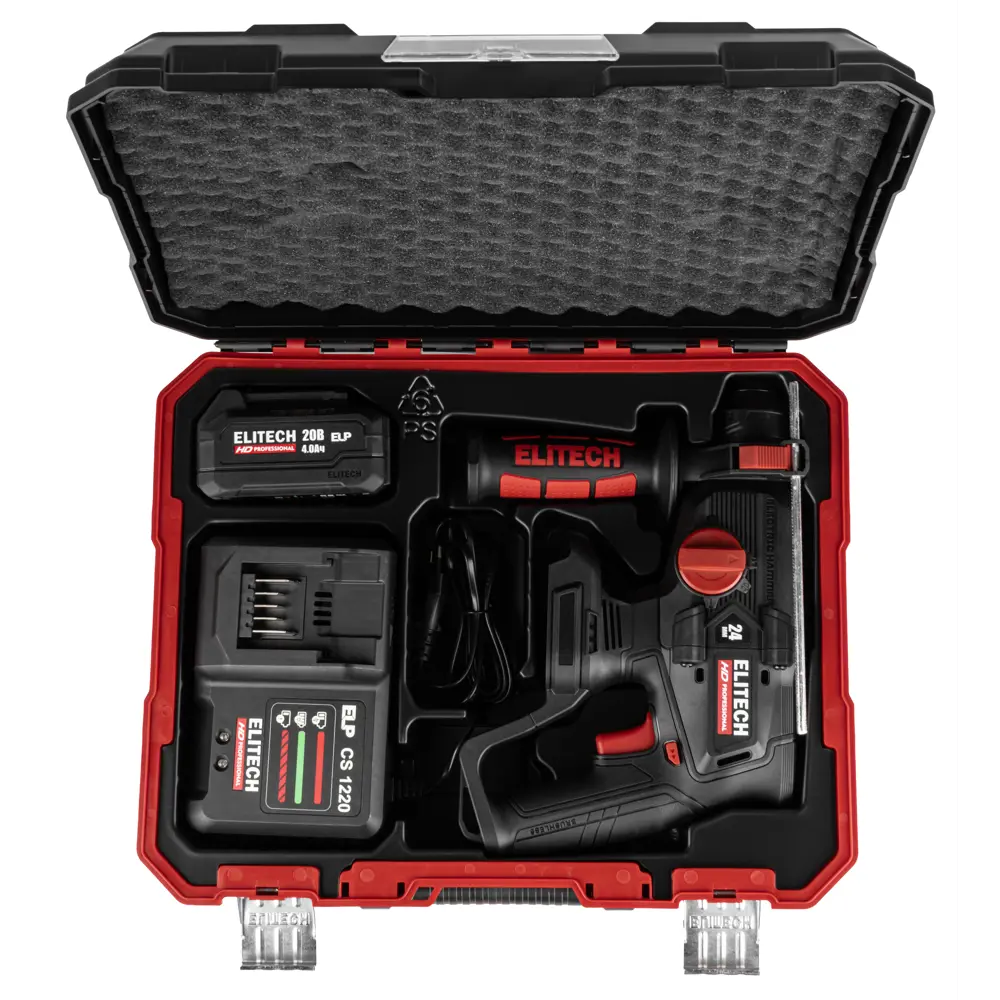 Перфоратор аккумуляторный бесщеточный SDS-plus Elitech HD CRH2024BL, 20 В Li-Ion 4 Ач, 2.5 Дж STLM-2108787 - Вид №1