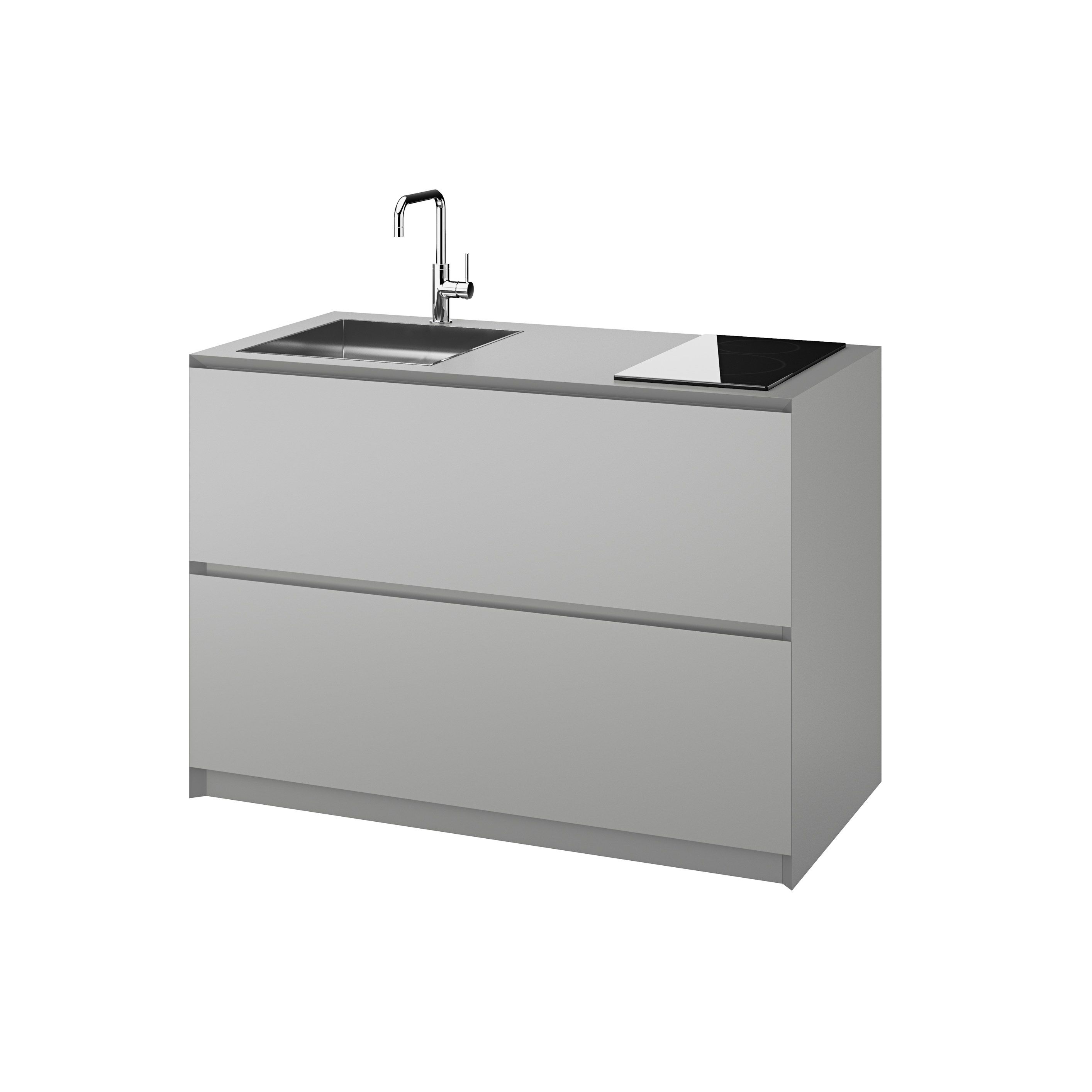 Меламиновая мини-кухня без ручек Miratap ESTICO ARCH-00125152 - Вид №1