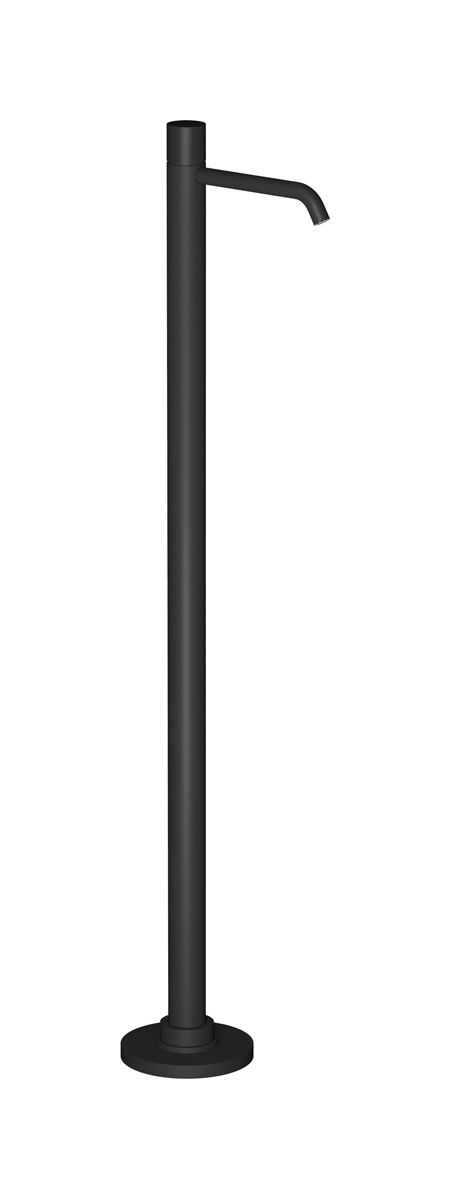 Высокий смеситель для напольной раковины в комплекте с донным клапаном. WE ARE IB vn399ss Matt Black Vinile