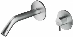 MGS Смеситель для ванны настенный из нержавеющей стали на 2 отверстия Minimal