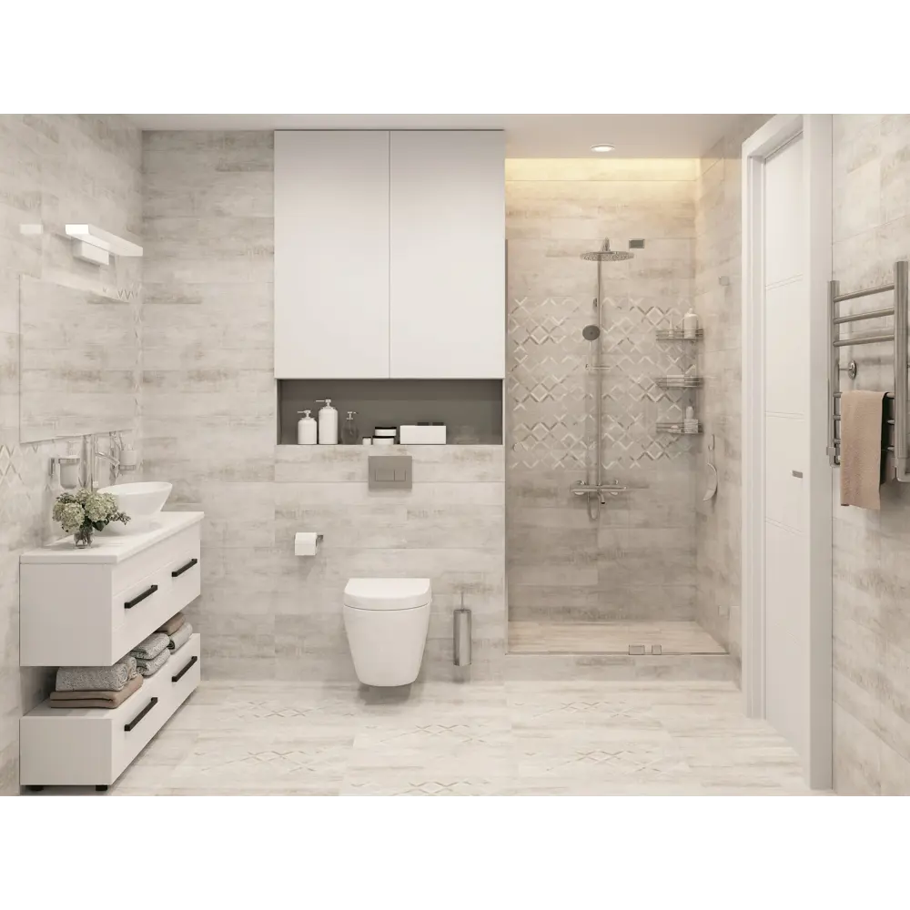 Керамогранит LB Ceramics Сноувинд серый 60х30 см - атмосфера зимнего бриза 85604800 STLM-0064476 - Вид №4