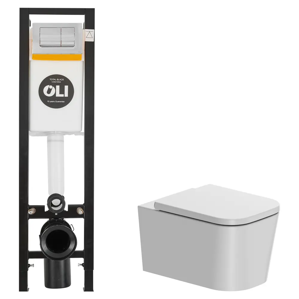 Комплект инсталляции Oli Quadra с безободковым унитазом AM.PM Moxie STLM-2041890