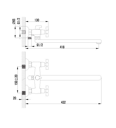 LM2512C Смеситель Benefit универсальный LEMARK BENEFIT  - Вид №1