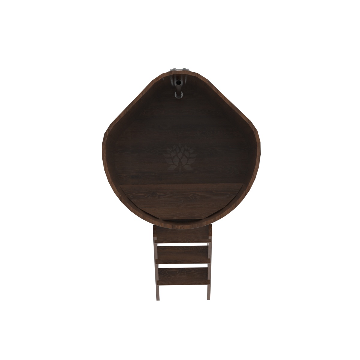 1348 Купель угловая из дуба 1,03х1,03х1,2 морёная Alyarus  - Вид №4