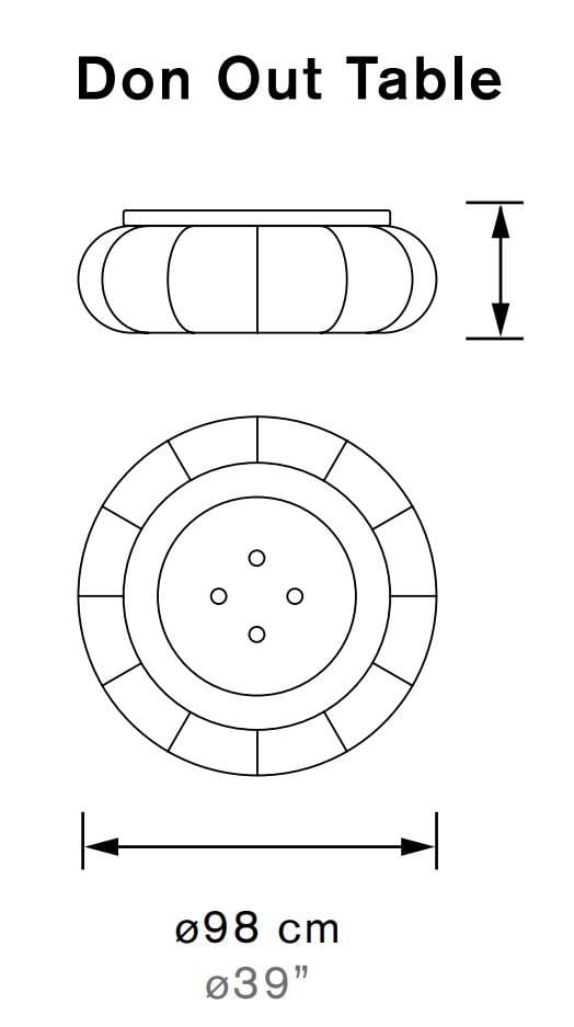 Круглый низкий садовый столик OGO Don Out ARCH-00095584 - Вид №29