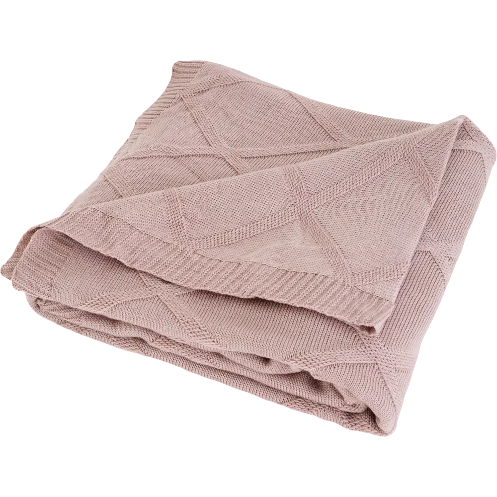 Плед вязаный 150x200 см акрил цвет брусничный Santreyd отсутствует STLM-2020064 - Вид №2