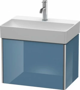 XS406704747 Тумбочка подвесная компакт XSquare #XS4067 584 x 390 мм Каменно-синий глянцевый лак