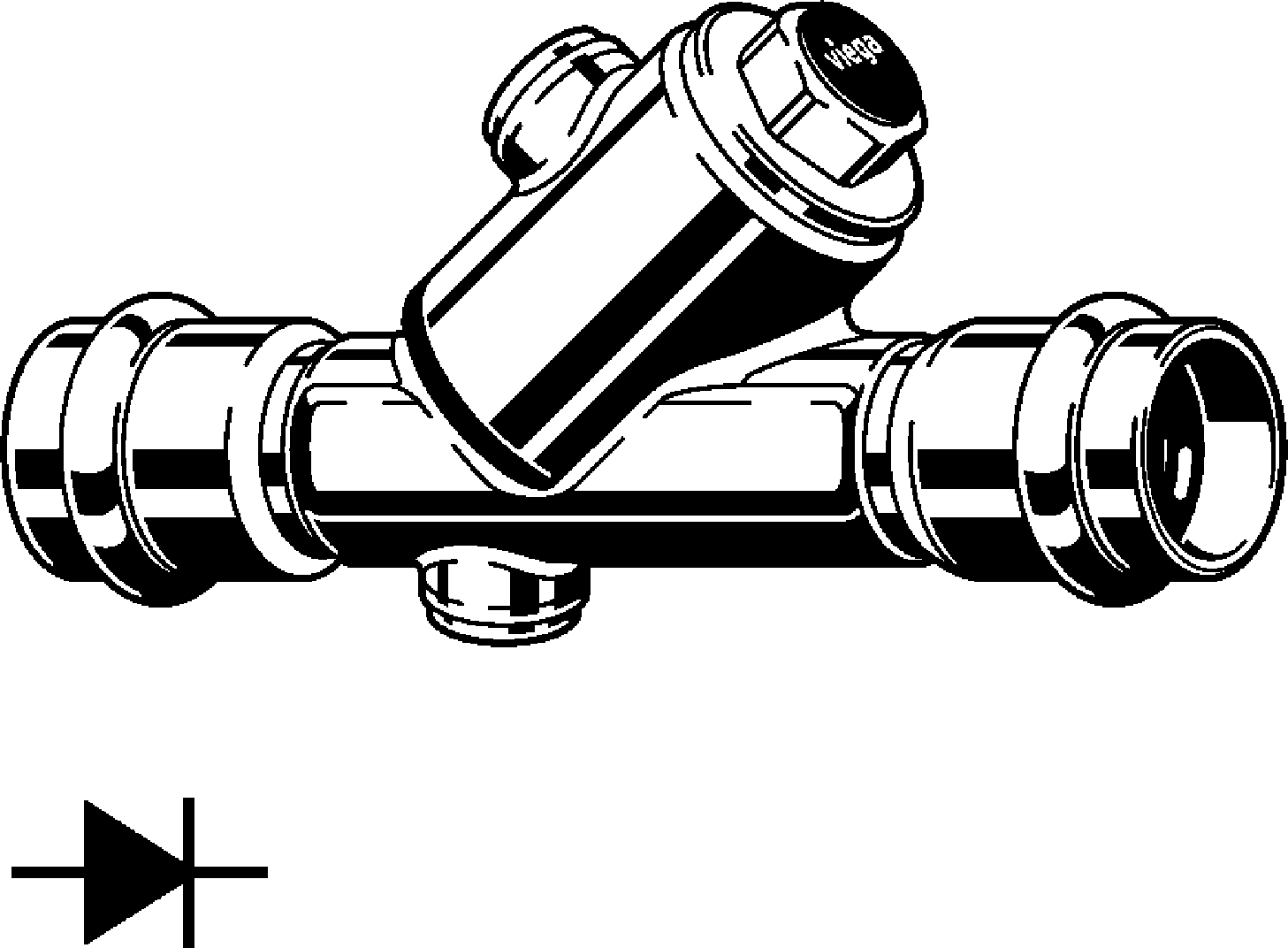 Viega Обратный клапан Easytop Inox 2339.4 (758059) 758 059 - Вид №1