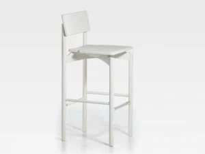 SIPA Барный стул из лакированной древесины с подставкой для ног Spam