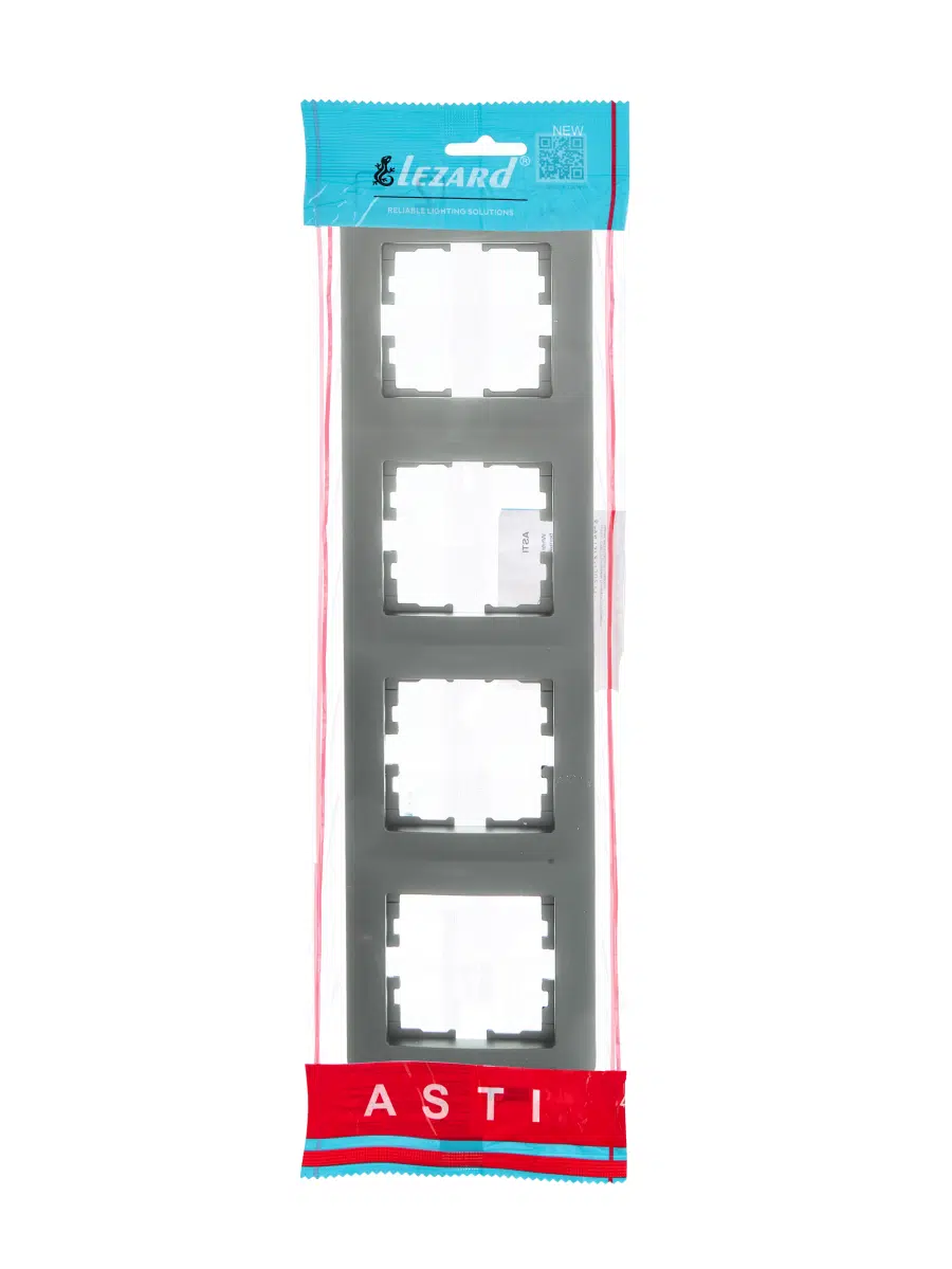 ASTI Рамка 4-ая вертикальная б/вст платина LEZARD 7081-3500-154 - Вид №3