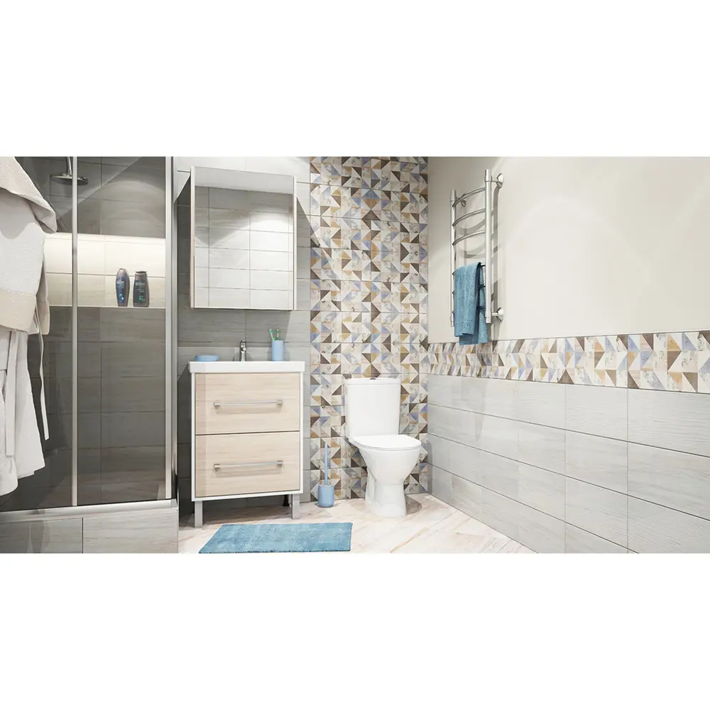 Плитка настенная «Шервуд» 20х40 см 1.58 м2 цвет светло-бежевый LB CERAMICS STLM-2093107 - Вид №6