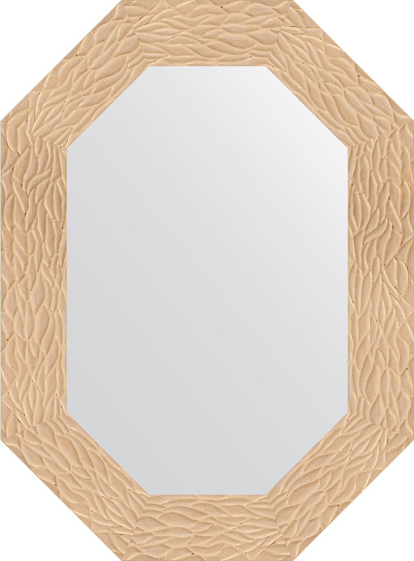 BY 7177 Зеркало в багетной раме - золотые дюны 90 mm EVOFORM Octagon