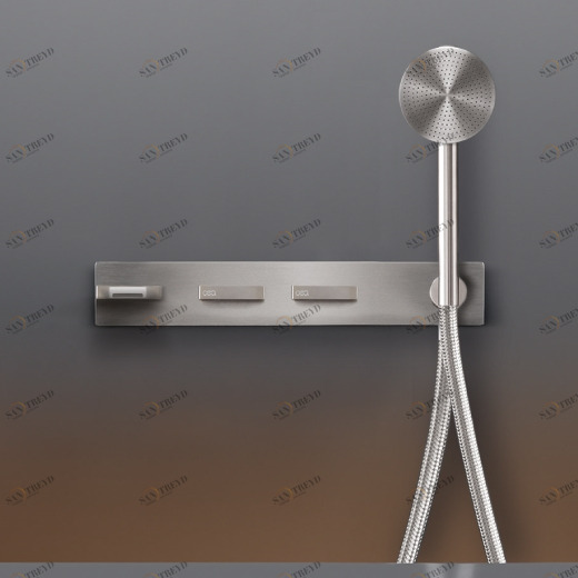 Настенные 2 прогрессивных смесители, установленные для ванной с носиком L. 155 мм и круглого ручной душ диаметр 80 мм  BAR34H CEADESIGN 