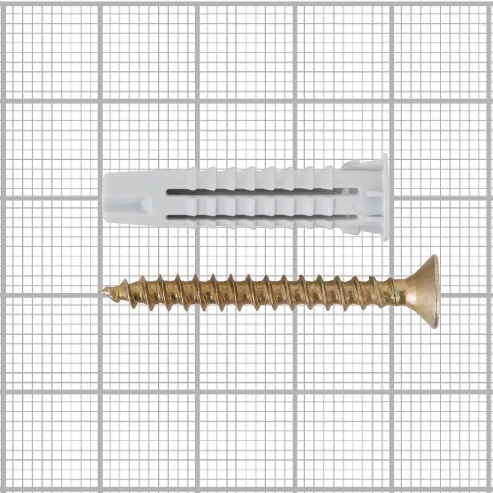 Дюбель-шуруп потайной 6x30 мм нейлон цвет серый ЕВРОПАРТНЕР STLM-2041177 - Вид №3