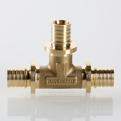 VTm.431.BG.202520 Фитинг аксиальный универсальный – тройник надвижной Valtec 20 (2,8) мм х 25 (3,5) мм х 20 (2,8) мм  - Вид №4