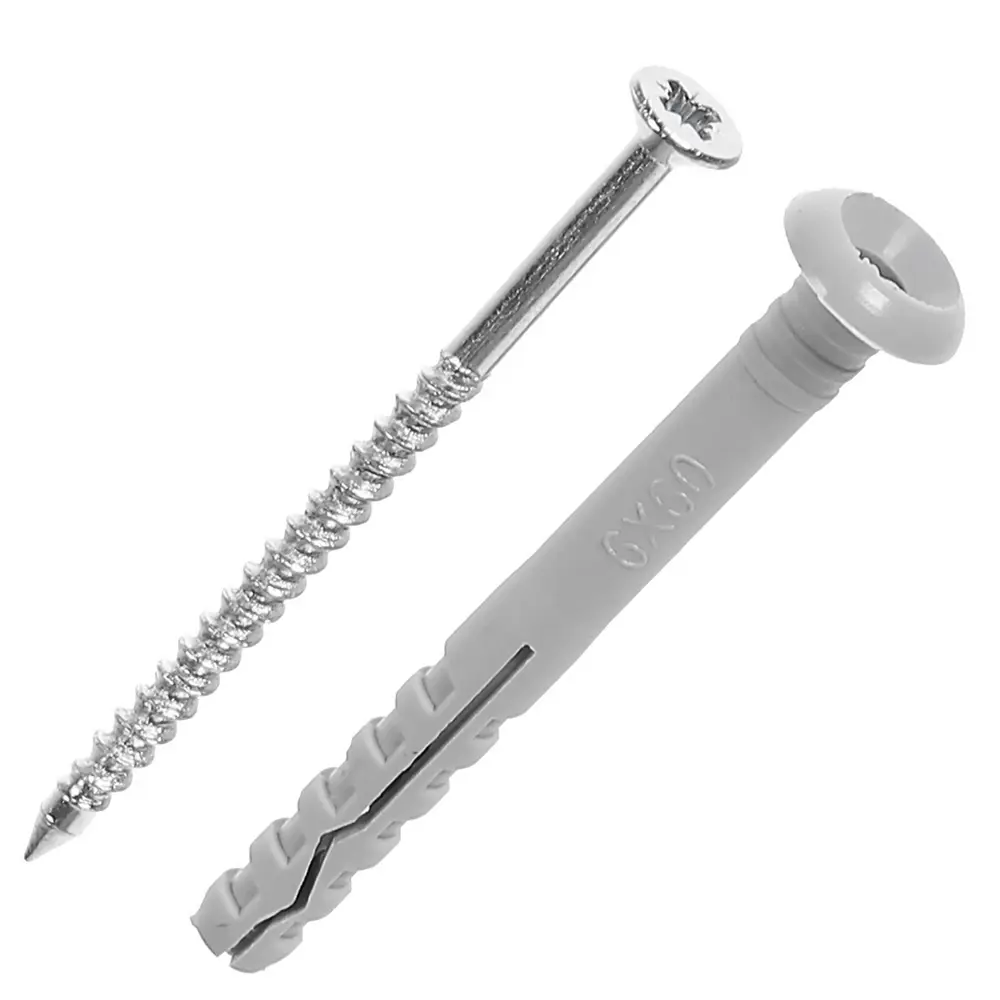 Дюбель-гвоздь гриб Standers 6x60 мм нейлон цвет серый 10 шт STLM-2027014